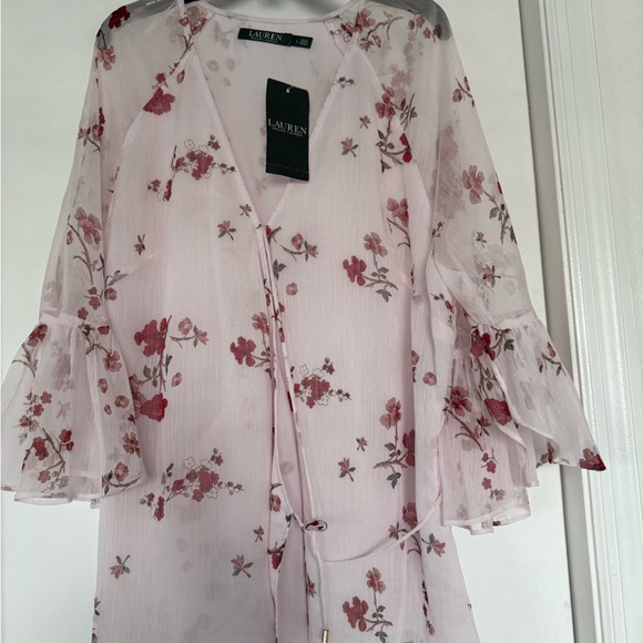 Ralph Lauren Tops - Ralph Lauren Pink Floral Blouse